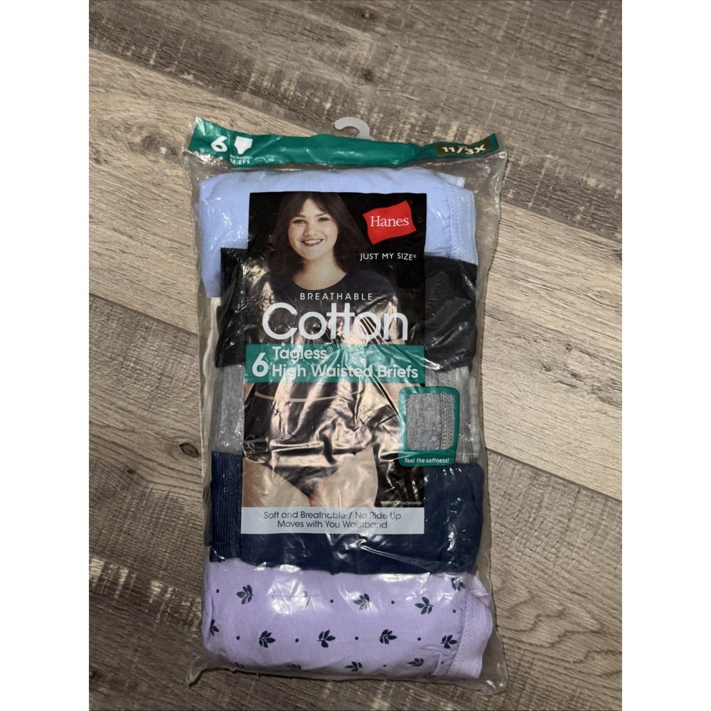 Hanes Breathable Cotton Tagless High Waisted Briefs 6 Pack‎ Underwear
